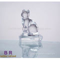 Glass little bear for table decoration